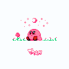 just a pink blob touching some grass icon/pixelart