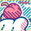 Seaside Kirby and Plum icon/pixelart