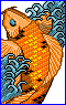 koi (tattoo style) icon/pixelart