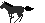 Running horse icon/pixelart