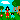Lady in Red with Rose icon/pixelart
