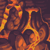 Lava background icon/pixelart