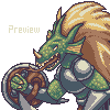 Lizard Warlord icon/pixelart