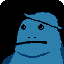 Attack of the oddly shaped blue anatomically incorrect blob icon/pixelart