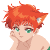 lounging cat icon/pixelart