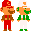 SMB Mario and Luigi icon/pixelart