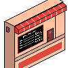 Isoemtric Market Stand icon/pixelart