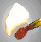 Burning match icon/pixelart