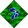 Megaman - Pixelation Quilt: Retro Gaming Project icon/pixelart
