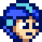 megaman sprite in eight colors