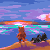 Secret Santa gift icon/pixelart