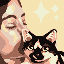 Self-portrait with Sharkie icon/pixelart