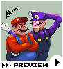 Mario & Waluigi Sprites icon/pixelart