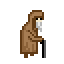 Old monk walk icon/pixelart