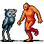 RPG monster set icon/pixelart