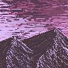 Mountains icon/pixelart