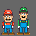 murio and lugi icon/pixelart