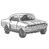 Mustang icon/pixelart