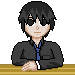 A silent boy avatar icon/pixelart
