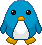 Blue Penguin icon/pixelart
