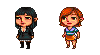 Robin-chwan + Nami-swan icon/pixelart