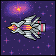 Long trip through space icon/pixelart
