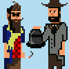 Ned Kelly - Hipster Extraordinaire icon/pixelart