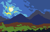 Landscape icon/pixelart