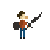 Guy with sword and shield icon/pixelart