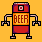 robot beer icon/pixelart