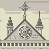 Notre Dame icon/pixelart