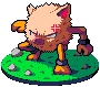 Primeape from Pokmon icon/pixelart