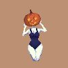 Halloween goth icon/pixelart