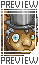 Old Big Guy with three-finger hands icon/pixelart