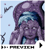 Octopus Mermaid icon/pixelart