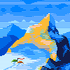 Sunny Mountain icon/pixelart