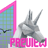 Origami icon/pixelart