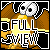 Owl on a flaming broomstick icon/pixelart