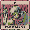 Page of swords icon/pixelart