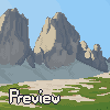 Mountain range Painting  icon/pixelart