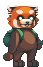 Red Panda icon/pixelart