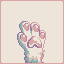 Cat paw icon/pixelart