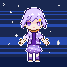 The girl in the starry sky icon/pixelart