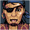 Portrait - The pirate happy icon/pixelart