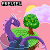 Floating island icon/pixelart