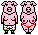Pixel Pig Couple icon/pixelart