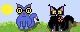 Folded Haired Flower Cats icon/pixelart