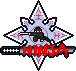 Ninja, shuriken and ninja-to icon/pixelart