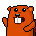 Beaver and axe icon/pixelart