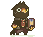 Simple animals Raven icon/pixelart